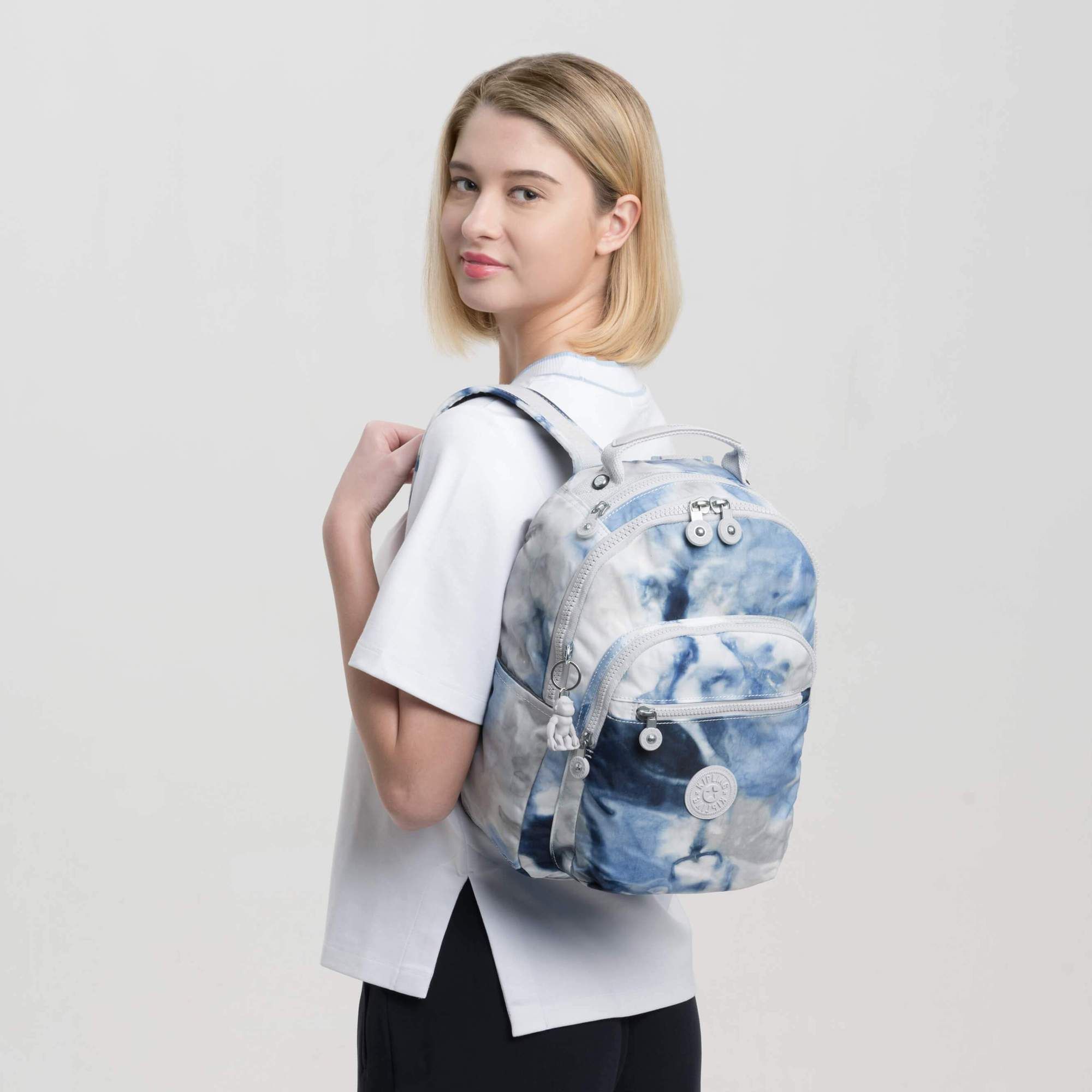 Kipling - Ba lô Seoul S Tie Dye Blue BA21-148Y