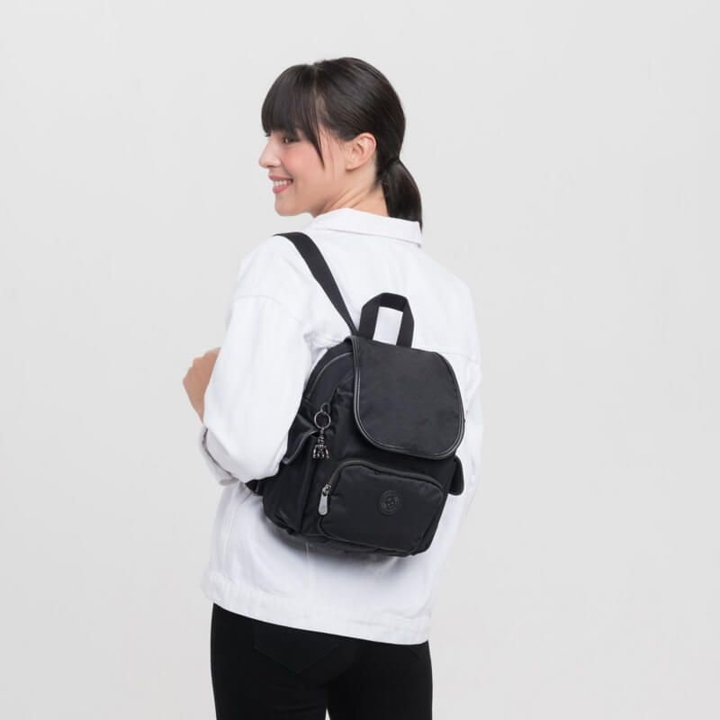 Kipling - Ba lô City Pack Mini Rich Black BA21-653F