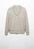 Mango - Áo len nam Structured V-neck Sweater