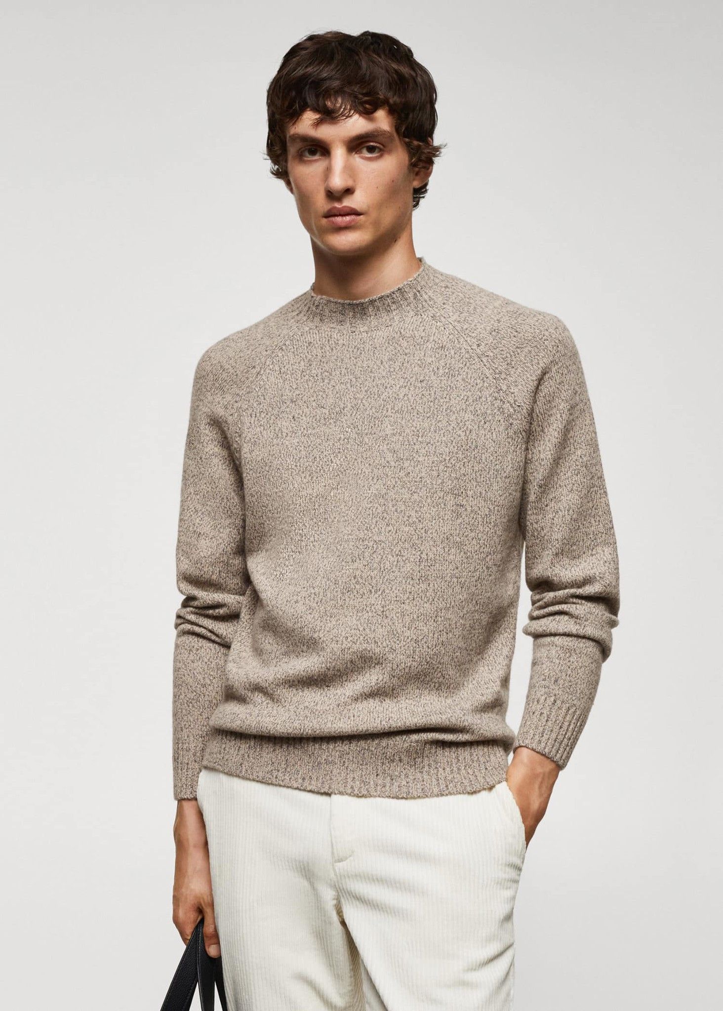 Mango - Áo len nam Speckled Wool Sweater