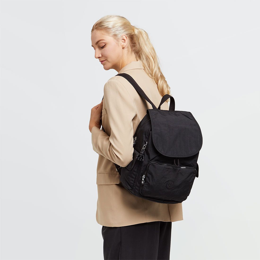 Kipling - Ba lô City Pack Black Noir BA21-7P39
