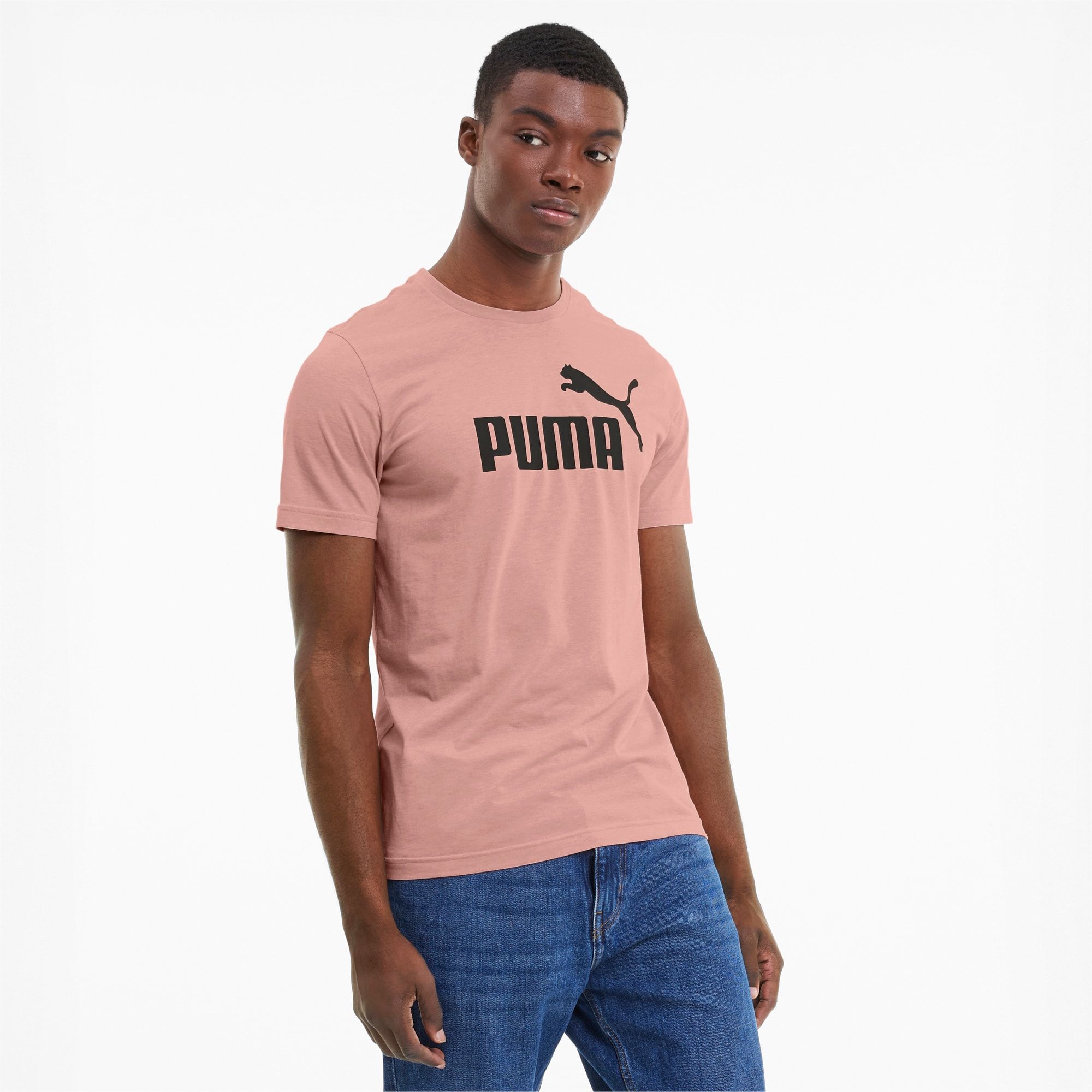 Puma - Áo thun nam Ess+ Heather Tee Bridal Rose Heather Lifestyle FW20-8524