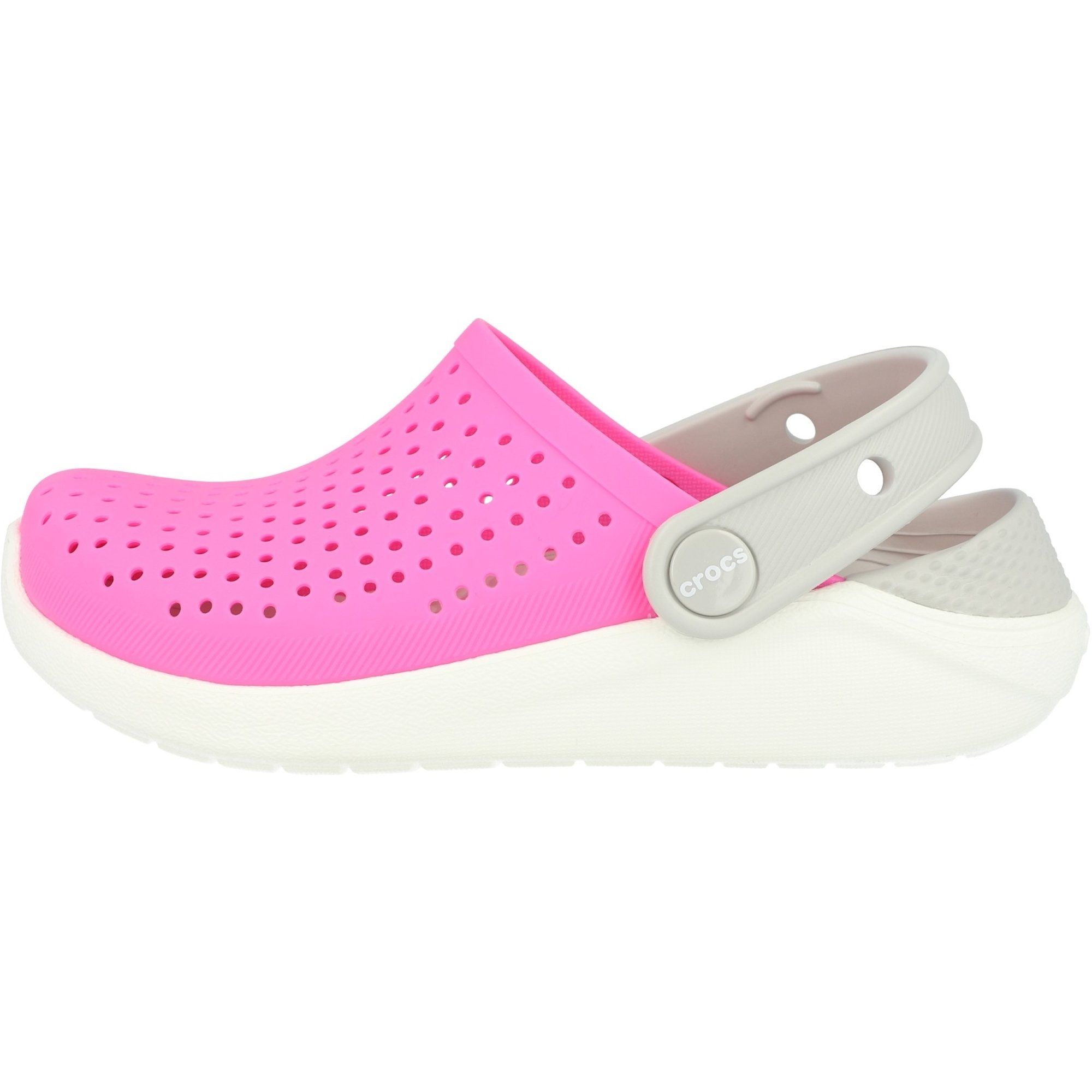 Crocs - Giày sandal trẻ em Literide Clog Kid Electric Pink/White -2059