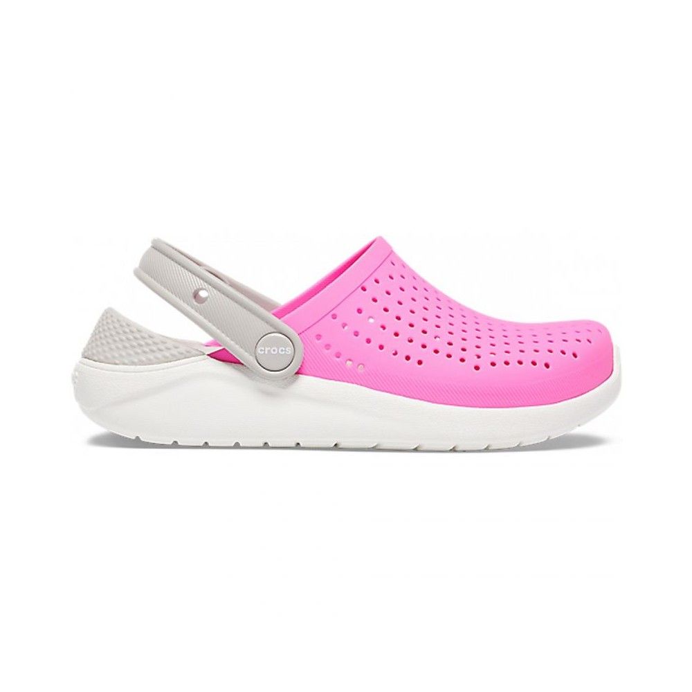 Crocs - Giày sandal trẻ em Literide Clog Kid Electric Pink/White -2059