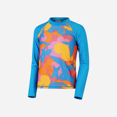 Speedo - Áo bơi tay dài chống nắng bé gái Speedo Long Sleeve Printed Panel Rash Top