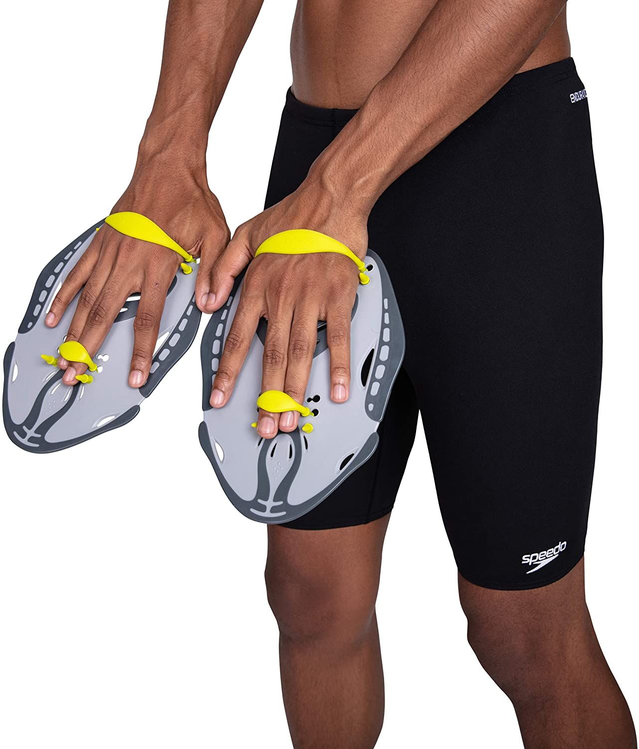 Speedo - Chân vịt bơi SPEEDO POWER PADDLE AU GREY/GREEN
