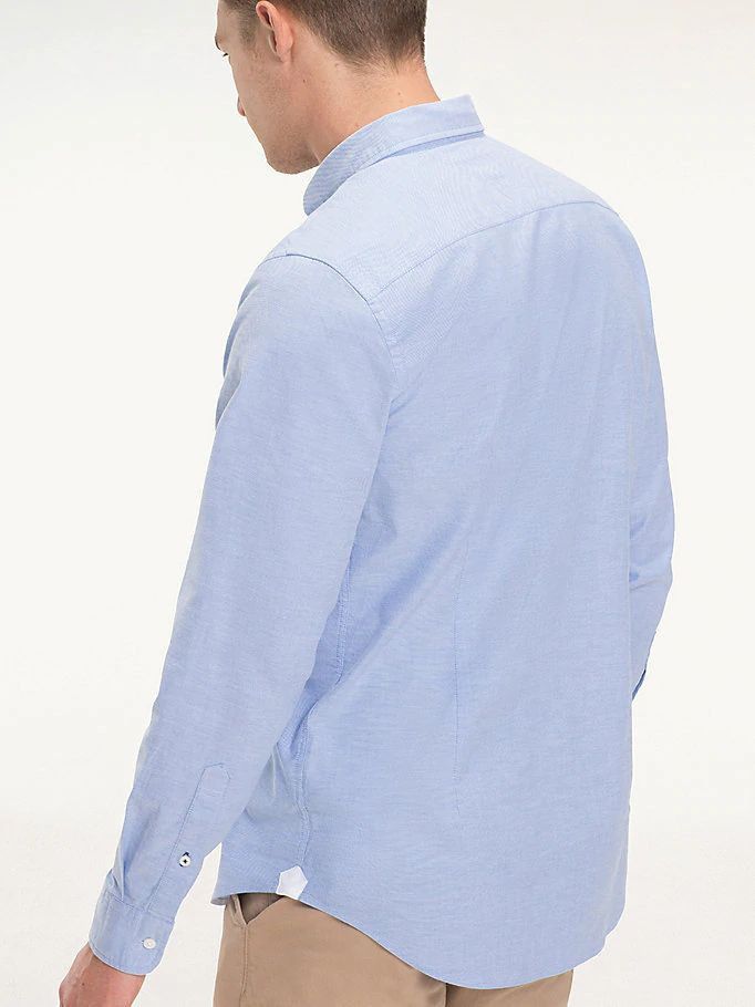 Tommy Hilfiger - Áo sơ mi tay dài nam Core Stretch Slim Ox MW21-H599