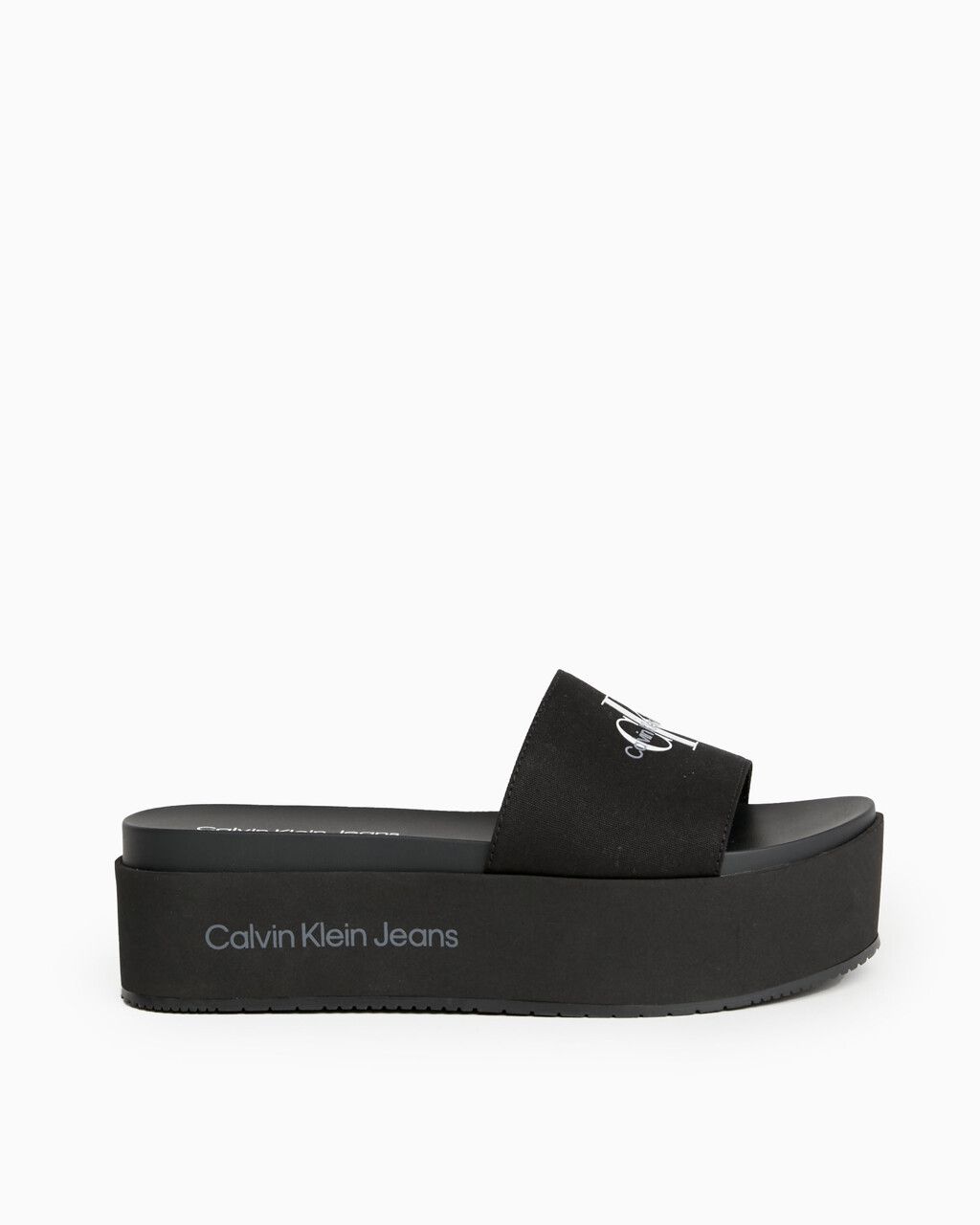 Calvin Klein - Dép quai ngang nữ Canvas Platform Sliders