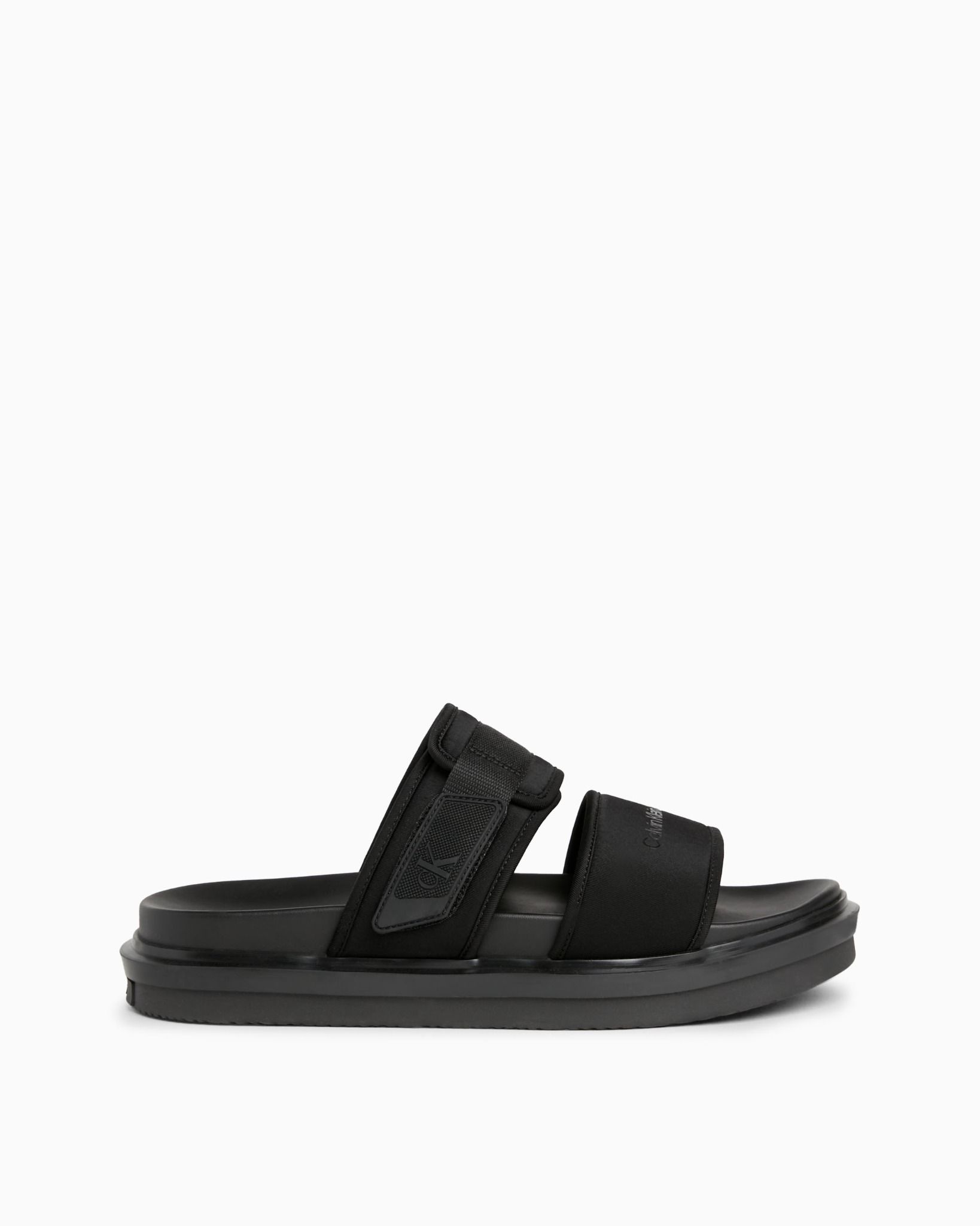 Calvin Klein - Dép quai ngang nam Double Bar Sandal