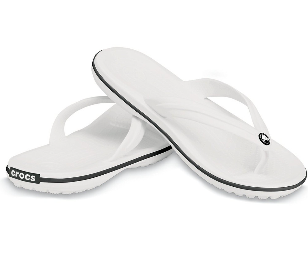 Crocs - Dép nam nữ Crocs Crocband Flip Unisex White Unisex SP20-1103