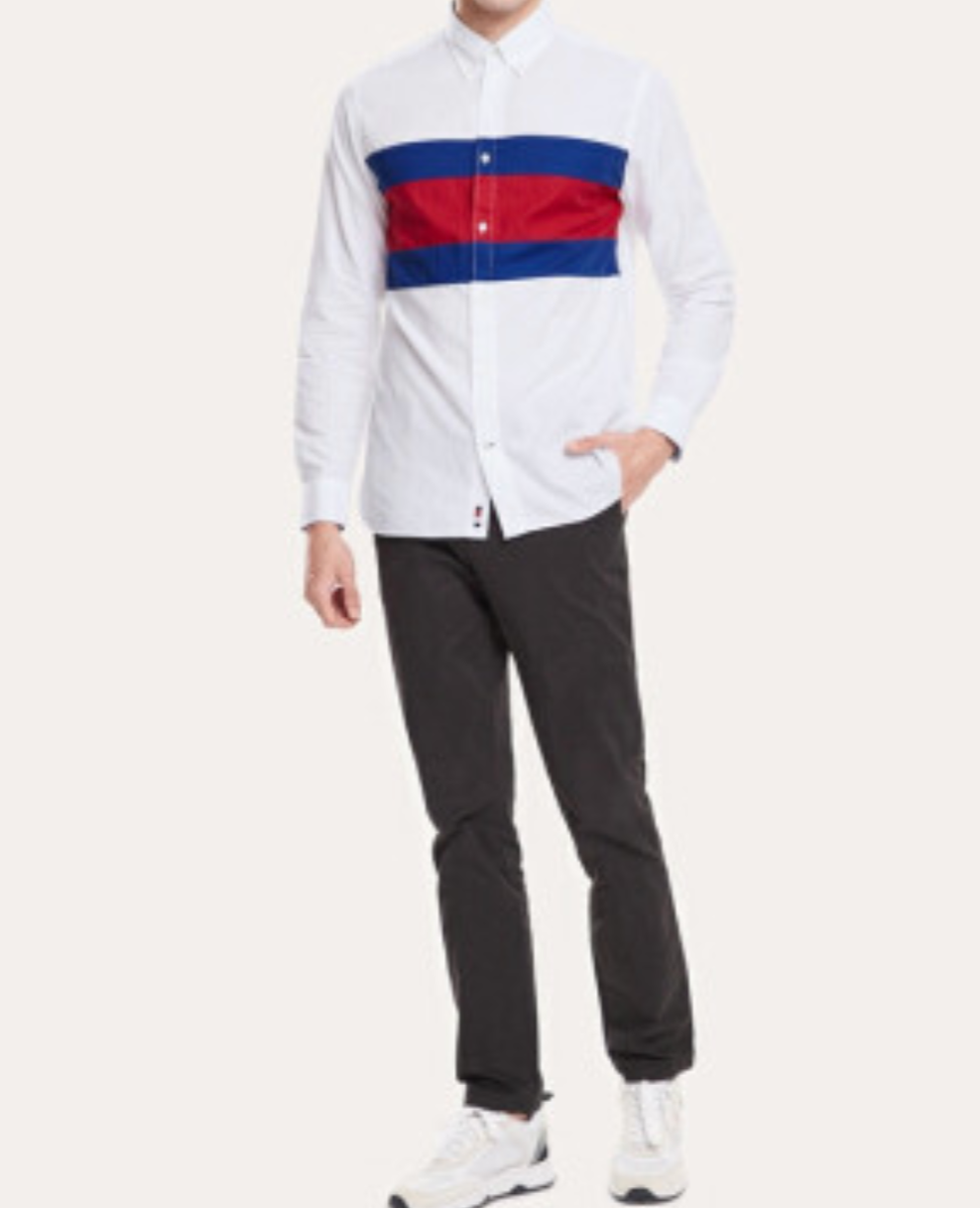 Tommy Hilfiger - Áo sơ mi tay dài nam Color Block Shirt MW21-HT20