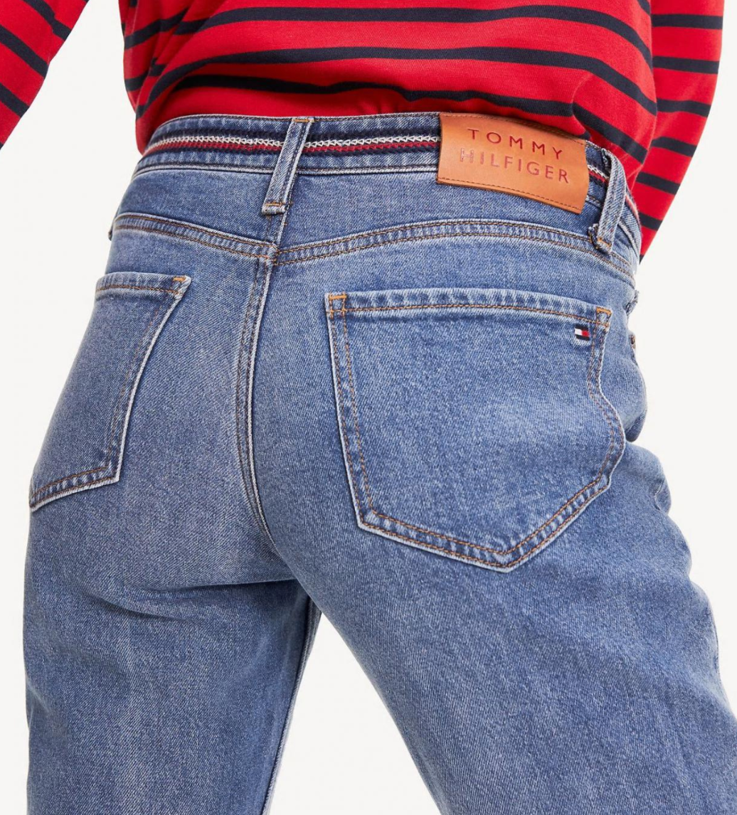 Tommy Hilfiger - Quần jeans nữ Rome Straight Rome Wala WQ21-5120