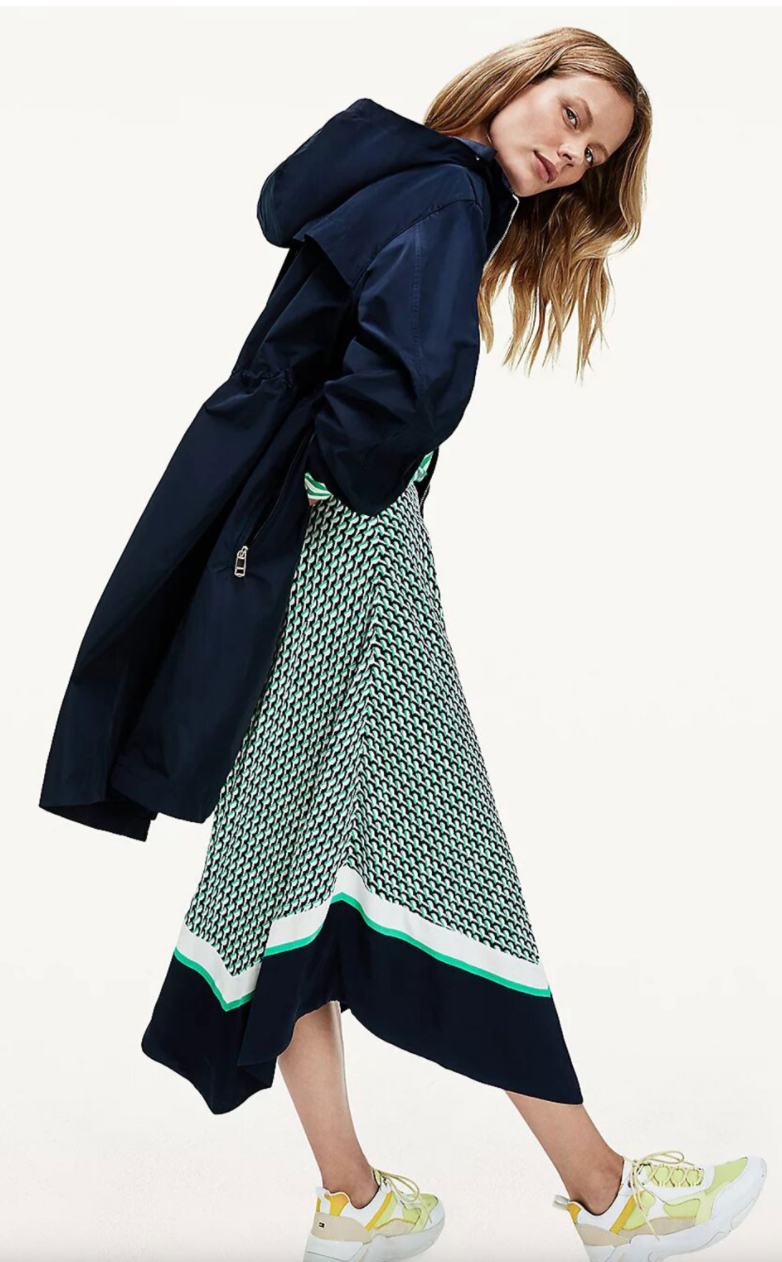 Tommy Hilfiger - Váy nữ Viscose Hanky Midi Skirt WP21-9921