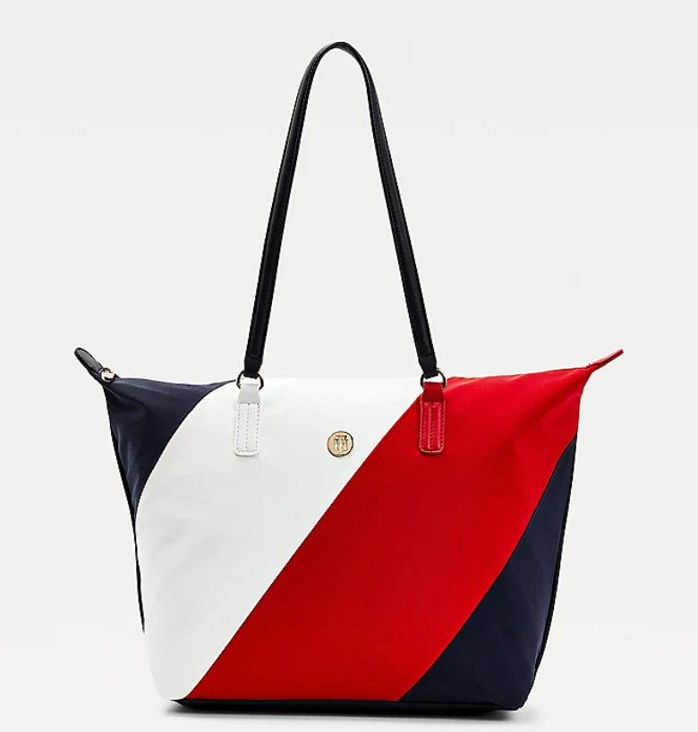 Tommy Hilfiger - Túi xách nữ Poppy Tote Soft Nylon Stripes AW21-9P55