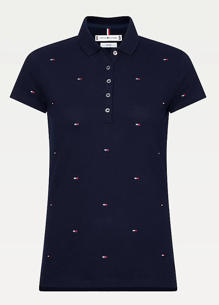 Tommy Hilfiger - Áo polo tay ngắn nữ Felicia Slim Embroidery Polo AP21-5922