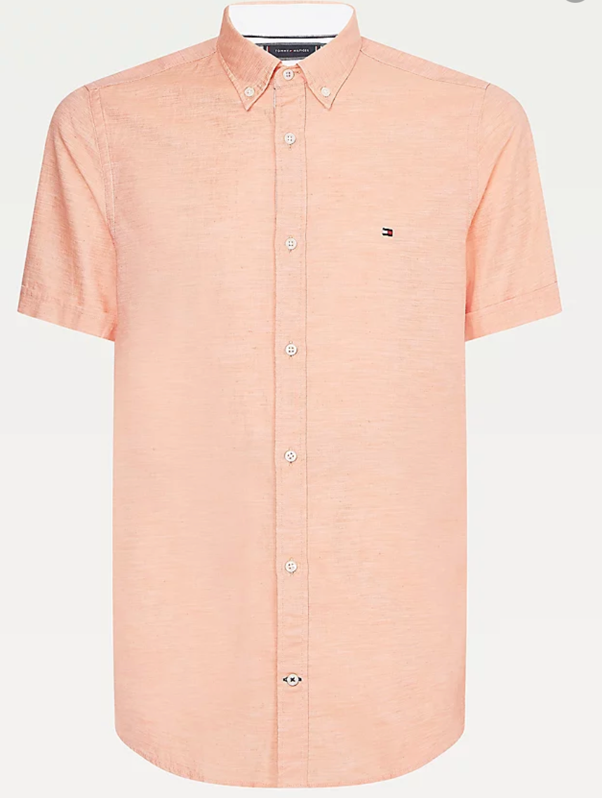 Tommy Hilfiger - Áo sơ mi tay ngắn nam Slim Co Light Twill Shirt MW21-5695