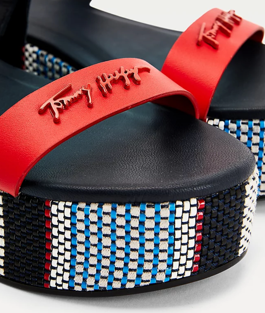 Tommy Hilfiger - Giày đế cao Nữ Corporate Flatform Sandal 1952-FP21