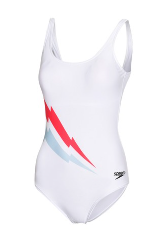 Speedo - Đồ bơi Nữ Core Scoop Neck Print White Red SS21-1056