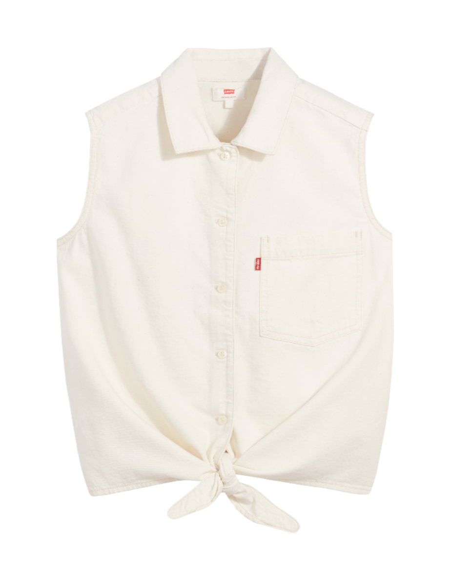 Levi's - Áo thời trang tay ngắn nữ Rumi Shirt Icy Ecru RU21-5504