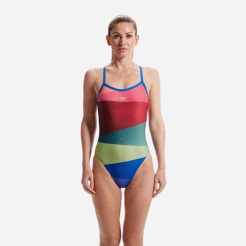 Speedo - Đồ bơi nữ Speedo Placement Digital Turnback