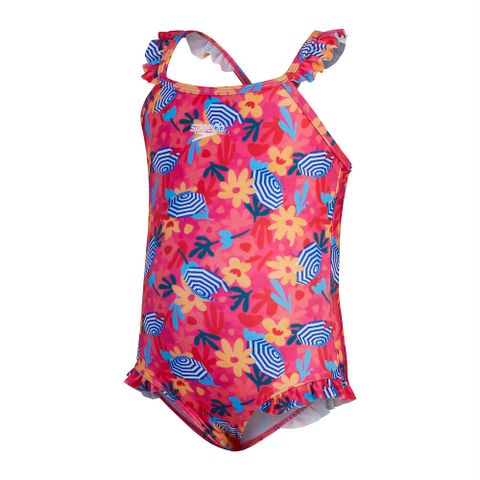Speedo - Đồ bơi bé gái Toddler Girls Digital Frill Thinstrap Swimsuit