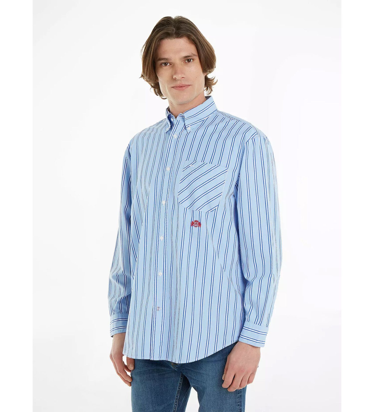 Tommy Hilfiger - Áo sơ mi tay dài nam Sport Stripe Shirt