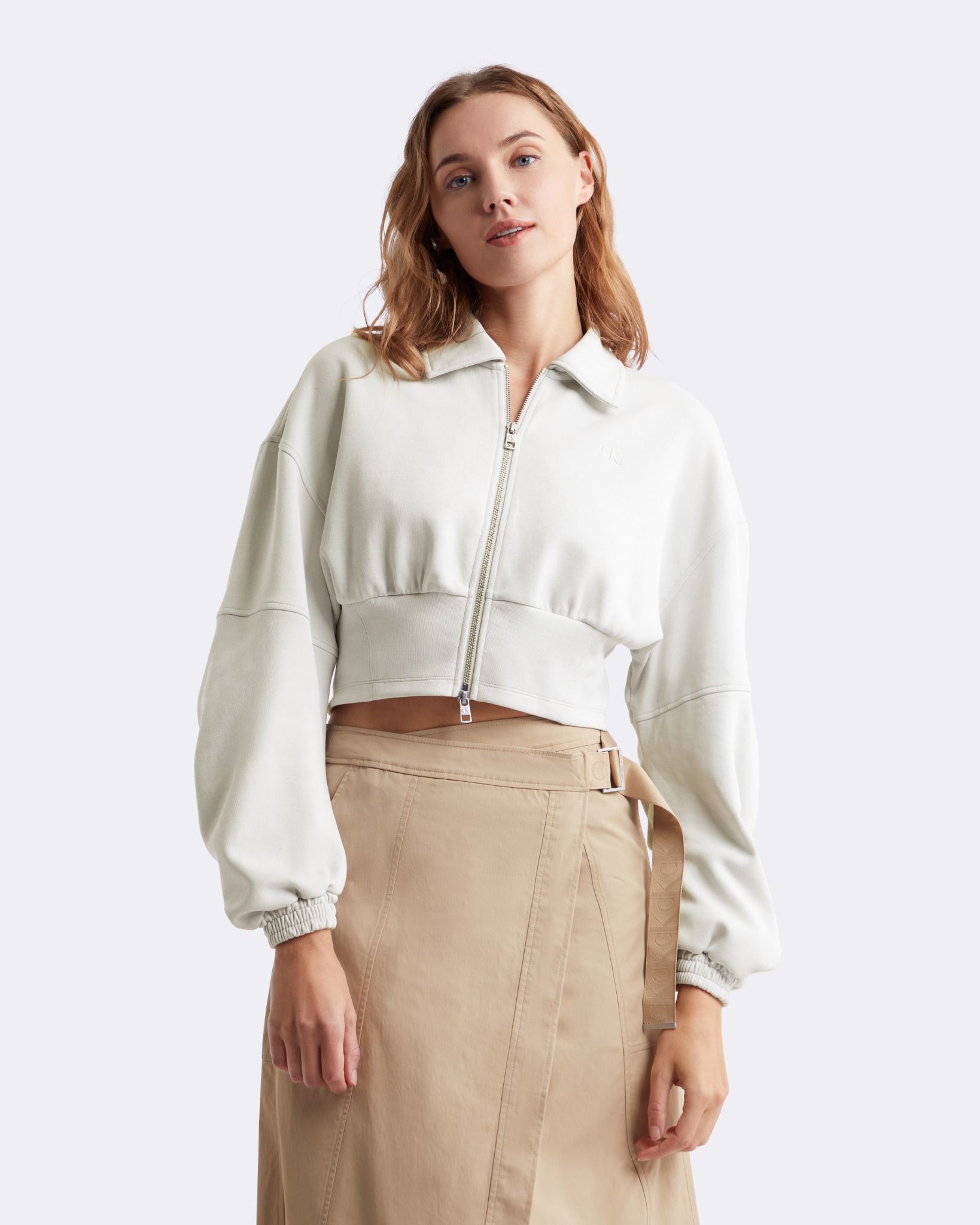 Calvin Klein - Áo khoác nữ Ruched Sleeve Jacket