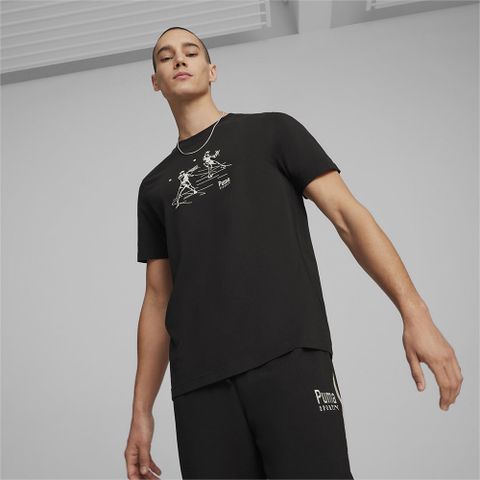 Puma - Áo tay ngắn nam Team Graphic Tee Lifestyle