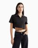 Calvin Klein - Áo polo nữ Modern Metals Cropped Polo Shirt With Logo Charm