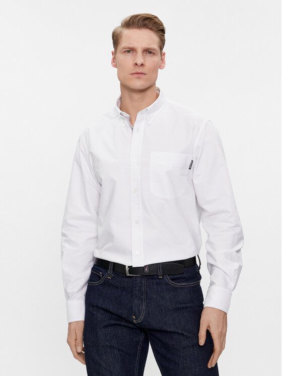 Tommy Hilfiger - Áo sơ mi tay dài nam Solid Oxford Monotype Shirt