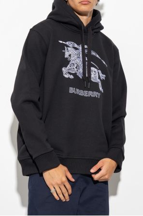 Burberry - Áo khoác có mũ trùm đầu nam BURBERRY BLACK ‘DRAKE’ HOODIE