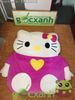 Nệm Hello Kitty cổ điển hồng sen, mền nhung 1.6 x 2.1m