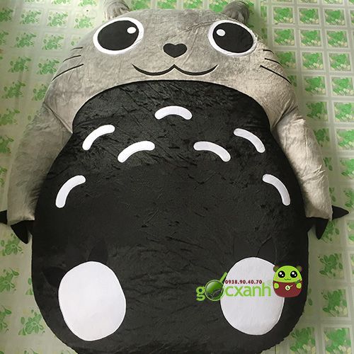 [Có Video] Nệm bông dày 20cm Totoro xám đen cá tính