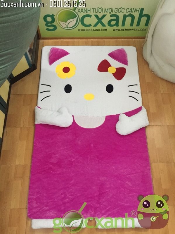 Nệm mỏng Kitty cao su nhân tạo êm 1,2x 2m