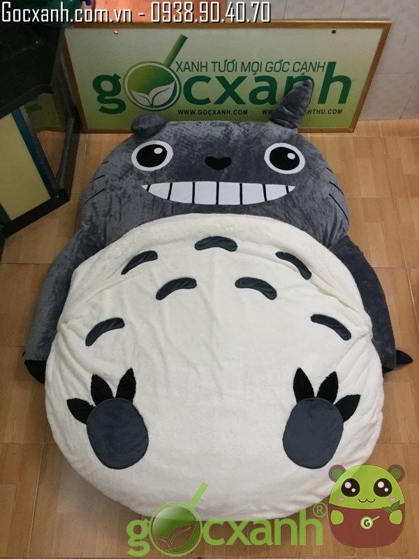 Nệm thú bông Totoro, Mền nhung 1,2 x 1,8m