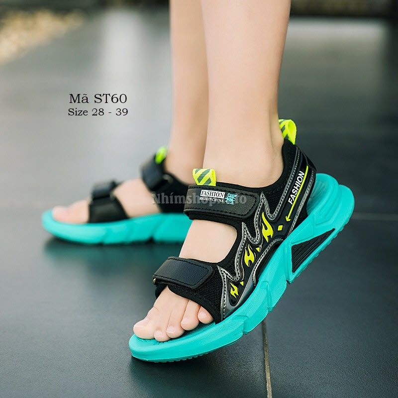 Dép sandal quai ngang Streetstyle cho bé trai 4 - 12 tuổi siêu nhẹ phong cách Hàn Quốc ST60