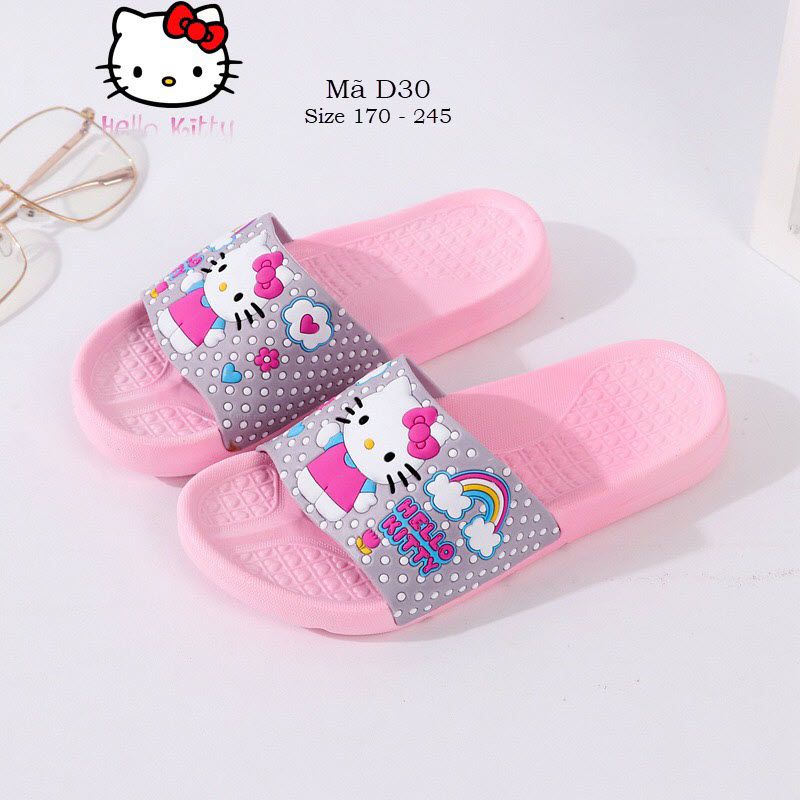 Dép kitty đi nhà cho bé 10 - 12 tuổi trở lên kèm size to cho mẹ D30