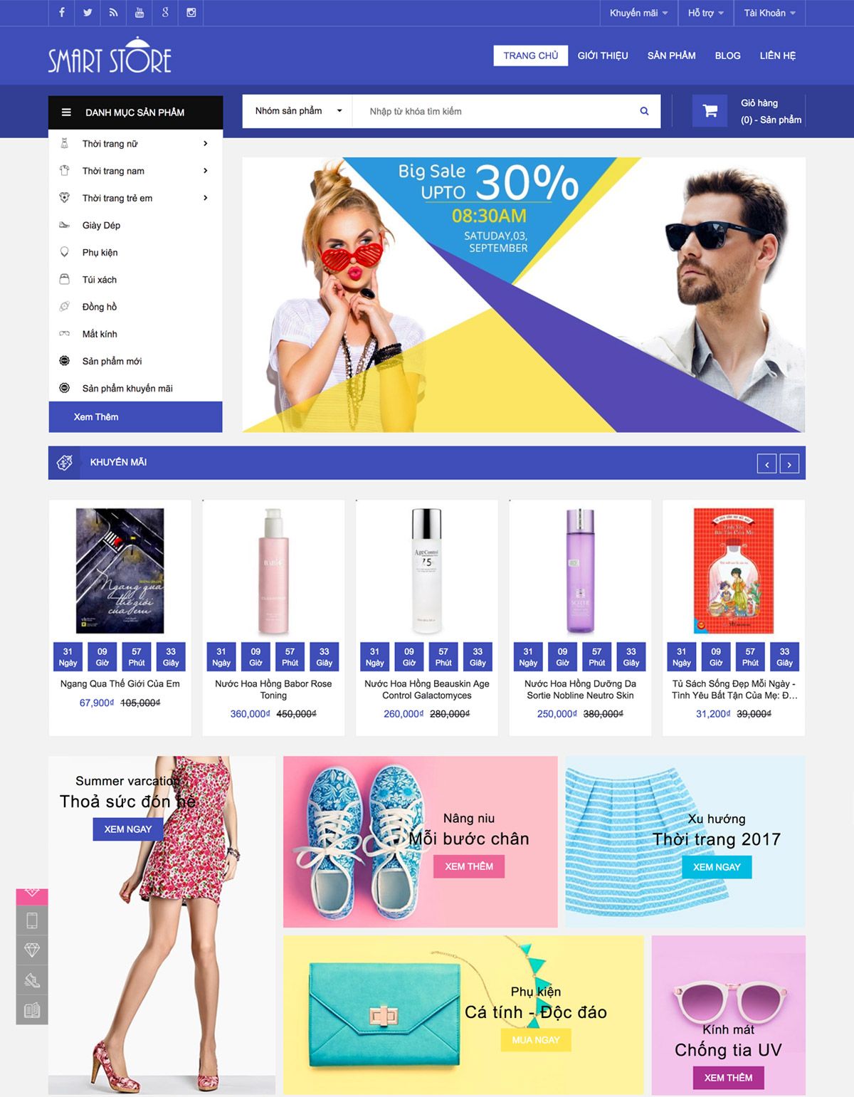 Mẫu website nobi smart store