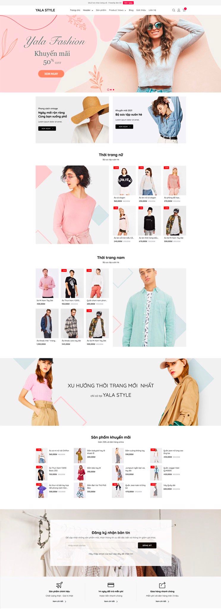 Mẫu website Yala Style Yala Style
