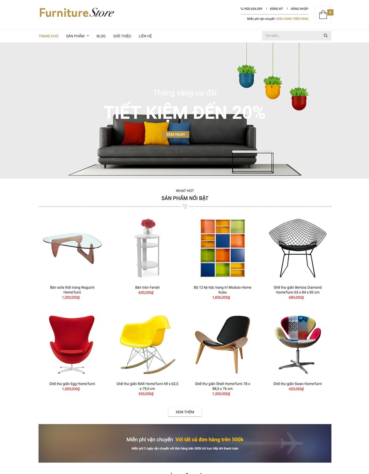 Mẫu website furniture shop furniture shop