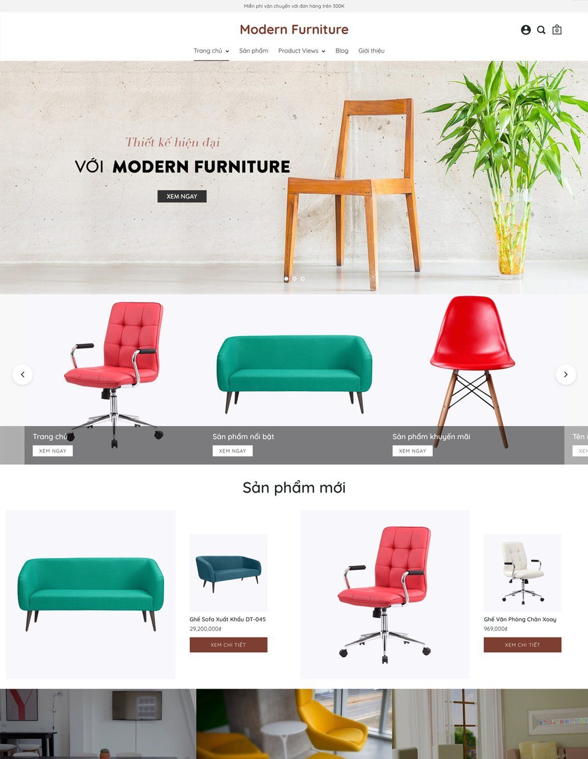Mẫu website modern furniture modern furniture