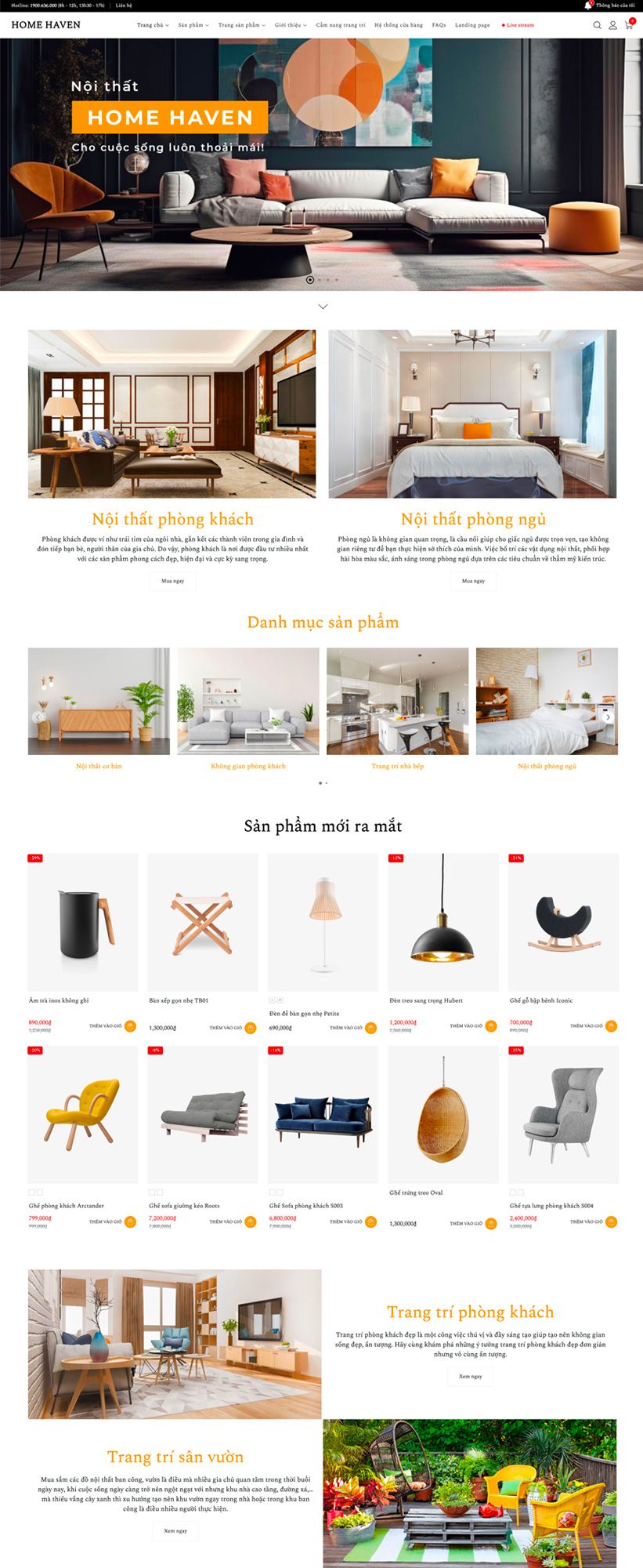 Mẫu website Home Haven Home Haven