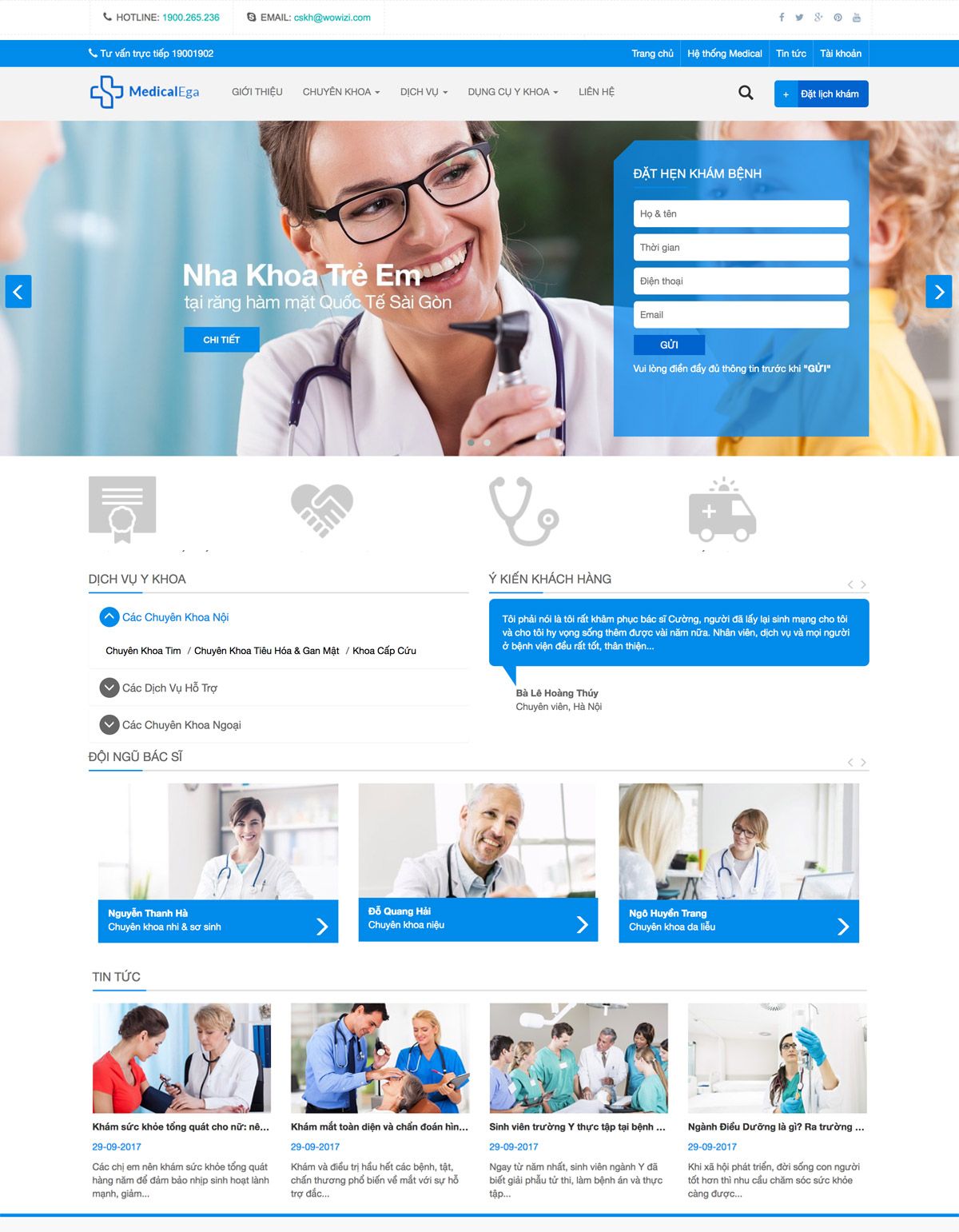 Mẫu website ega medical