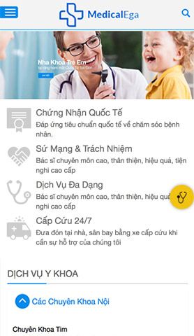 Mẫu website ega medical