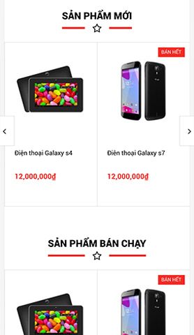 Mẫu website electronics az shop