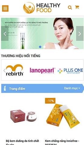 Mẫu website ega healthy food