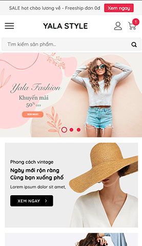 Mẫu website Yala Style