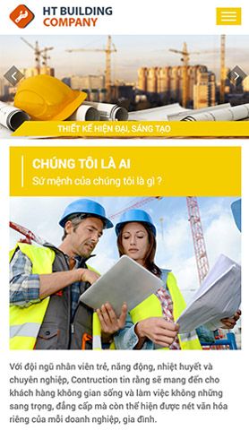 Mẫu website ht building company