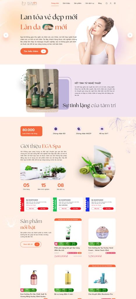 Mẫu website EGA Spa EGA Spa