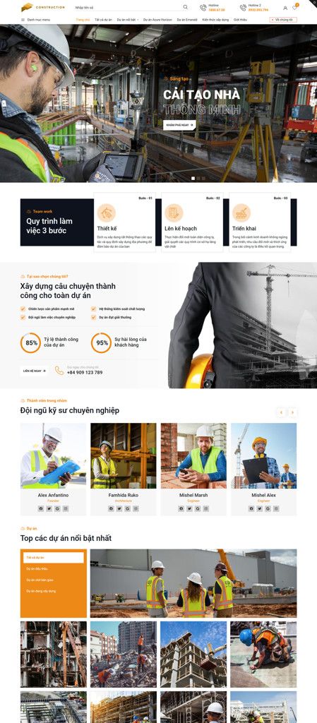 Mẫu website F1GENZ Construction - Xây Dựng F1GENZ Construction - Xây Dựng